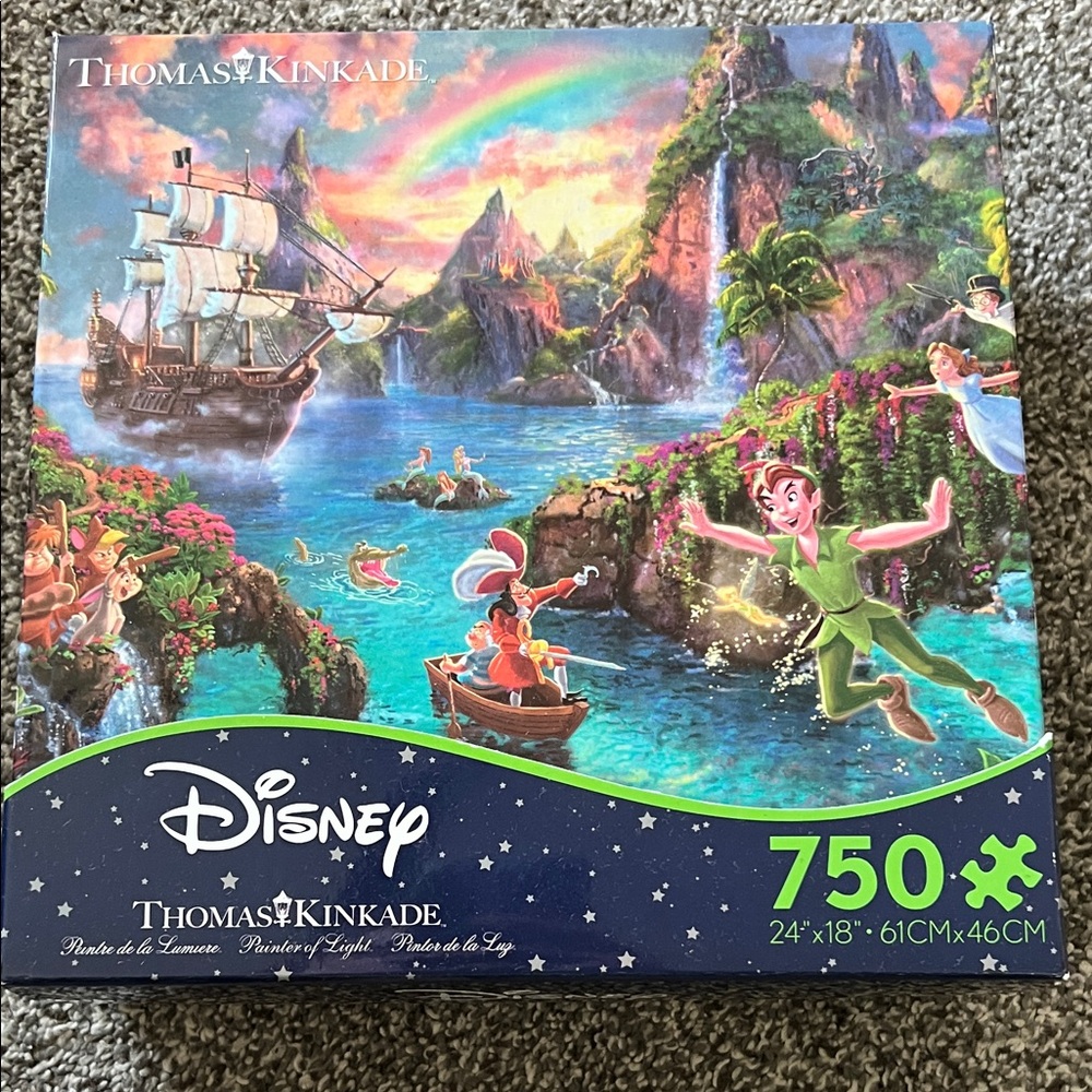 BNWT Disney Thomas Kinkade Vibrant Peter Pan Puzzle